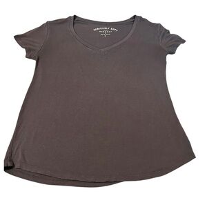 AERO Seriously Soft Perfect V-Neck T-Shirt,‎ Women's Extra Small XS Tee